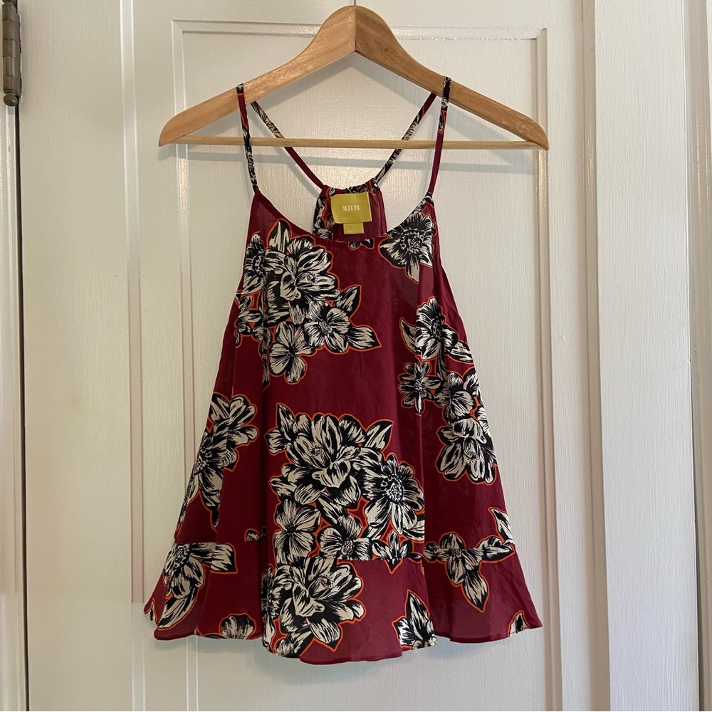 Maeve (Anthropologie) floral silk tank